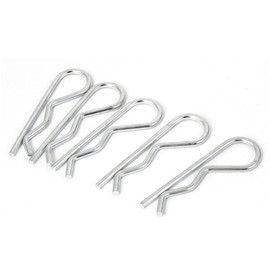 sourcingmap 3mm x 66mm R-Clip Spring Locking Cotter Clip Pins Fastener Silver Tone 5 Pcs