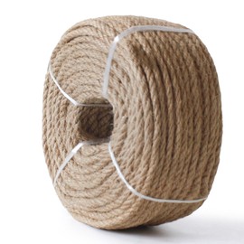 MERIANE 6mm 328 Feet Nature Jute Twine, Jute Rope for Cat Scratching Post DIY Arts Crafts Gardening Bundling Home Decor