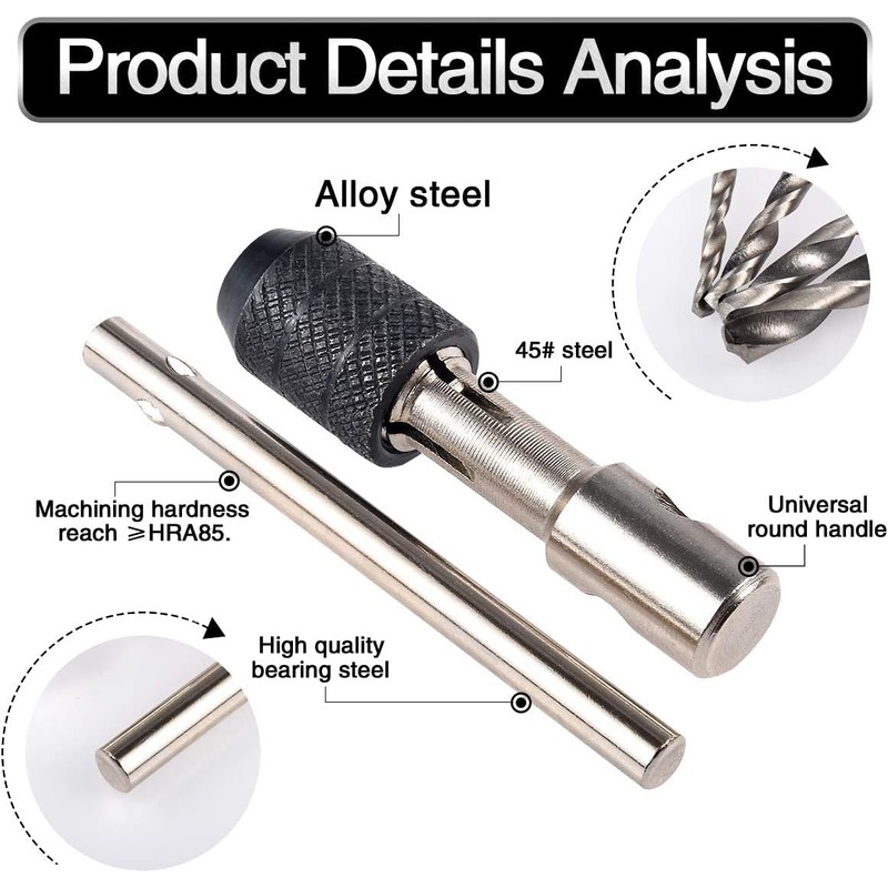 HOHXEN Mini Micro Drill Bit Set (0.3-1.6 mm Shank), Suitable