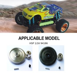 AIXXCUVQ Gear for 94186 Monster Trucks Rc Gear Steel Hardened RC Car Accessories Replacement Parts RC Upgrade Part RC Car Part, Blue