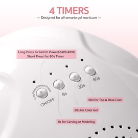 GAOY Fast Curing Lamp Professional Salon-Graded UV LED Curing Light with Powerful 30 LED Beads and Automatic Infrared Sensor 3 Timers for Gel Nail Polish Acrylic Gel Nail Dryer