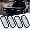 Nilight 6" Oval LED Trailer Tail Lights 10 LED w/Flush