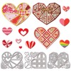GLOBLELAND Valentine's Day Heart Collage Cutting Dies for DIY Scrapbooking