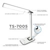 Turcom LED Desk Lamp With USB Charging Port Dimmable Touch