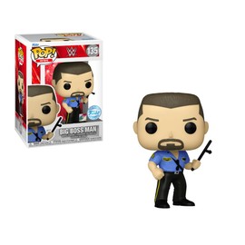 Funko World Wrestling WWE Big Boss Man Exclusive Pop Figure 135 Bundled with Pop Protector