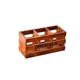 MEZOKUCEL Fashionable Retro Wooden Makeup Organizer with Compartments Makeup Organizer Desk Makeup Organizer Makeup Brush Remote Control Holder Wooden Office Pen Holder