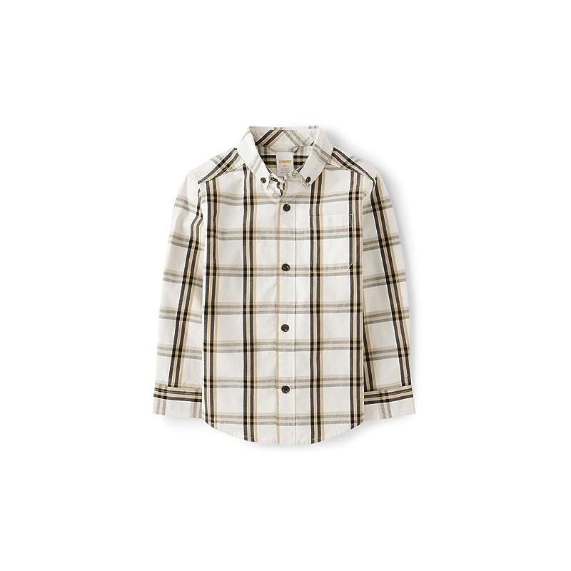 Gymboree,and Toddler Long Sleeve Plaid Button Up Shirts,Winter Plaid,6
