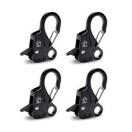 Sebnux Quick Release Boat Fender Clip Boat Bumper Clip (4, Black)