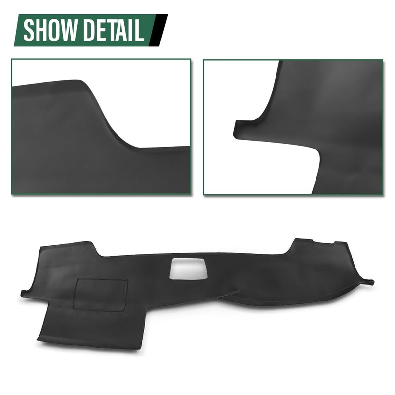 LQI TPE Dash Cover Dashboard Panel Black Compatible with Toyota
