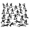 TimMee Plastic Army Men - Black 48pc Toy Soldier Figures