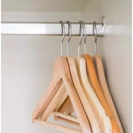 Herrajes Guerrero Tubo Para Closet Ovalado 1.20mts Cromado + 2 Bridas