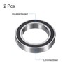 sourcing map 2pcs 24377-2RS Deep Groove Ball Bearings 24x37x7mm Chrome