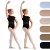 2 Pairs Dance Ballet Footed Tights (Age 9-11) (Black)