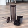 JS Jackson Supplies Sleek Toilet Brush and Holder with Metal