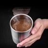 Stainless Steel Mug with Handle Lid DoubleLayer Heat Insulation Cup