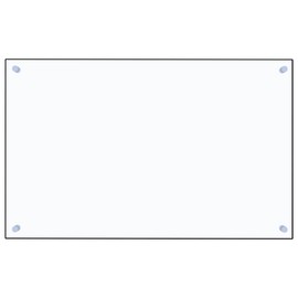 vidaXL Kitchen Backsplash, Transparent Tempered Glass, Protects Against Grease Splash, Heat Resistant up to 240 Degrees, Easy to Clean, Includes Mounting Materials