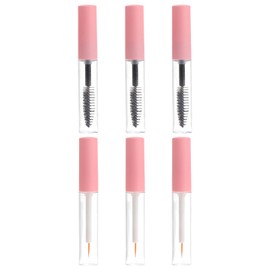Beavorty 6pcs eyeliner stick make up holder clear gloss lip gloss mascara clear eyelash brush purple mascara eyelash cream container empty shadow tip liner container empty makeup bottle