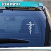 GAOLAOSY Cross & Floral Car Sticker Decal, Christian Vehicle Window