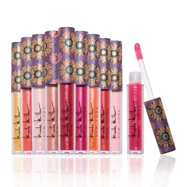 Nicole Miller Lip Gloss Collection Shimmery Glosses for Women and Girls Long Lasting Color Set with Rich Varied Colors, Pink Shimmer, 10 Count (Pack of 1)