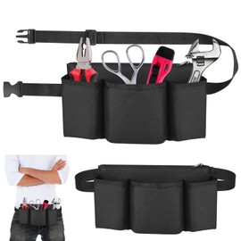 Cosmos 2 Pcs Waist Tool Bag Work Apron Utility Belt, Gardening Pouch Bag Multi-functional Hands Tools Organizer, Adjustable Tool Waist Belt for Woodworking Gardening Waist Tools Storage
