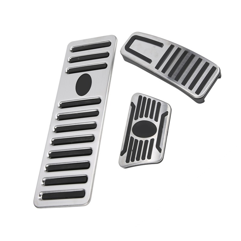 3pcs Accelerator Brake Pedals Foot Rest Plate Waterproof Fireproof Replacement