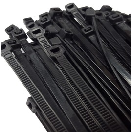 NiftyPlaza 12 Inch 50 lbs TENSILE Strength Cable Ties - UV Weather Resistant Nylon Wrap Zip Ties, Professional Grade UV Weather Resistant - Heavy Duty (500 Black Ties)