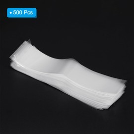 PATIKIL 190x28mm PVC Perforated Shrink Bands, 500Pcs Heat Shrink Wrap for Bottles, Jars, Cans and Tins Fits Cap Diameter 4.21to4.69", Clear