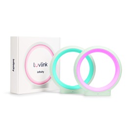 LuvLink Infinity Lamp v2 Award Winning Friendship Lamp - Simple Bluetooth Setup… (Set of Two, Mint)