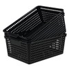 Guankan Kitchen Storage Basket Bin Set of 3, Plastic Organizer
