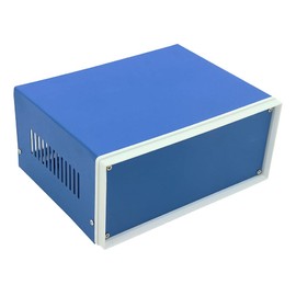 Heyiarbeit 7.87" x 6.50" x 3.54" 1Pcs Metal Blue Dustproof Electronic Junction Box Enclosure Project Box Case DIY Box Junction Case Enclosure