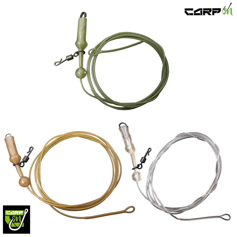 CARP ON - 1m/100cm 30lb CARP LEADER Line - Tungsten