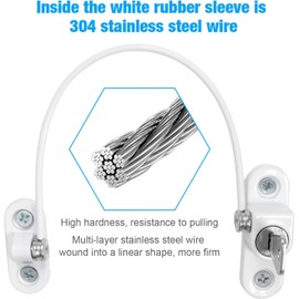 16Pcs Window Restrictor Locks for Kids Window Restrictors UPVC Baby Security Window Locks with Screws Keys for Baby Child Children Safety, Window Locks Door Locks for Home Public School and Commercial