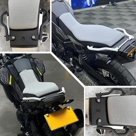 XIDAODIT Passenger Grab Rail Motorcycle Handle Rear Tail Rack Grab Bar for CFMOTO 450MT 450 MT Ibex 450 2023-2025(White)