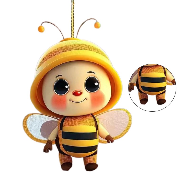 Mabta Acrylic Bees Car Rear View Mirrorr Hold, Bumblebees Car
