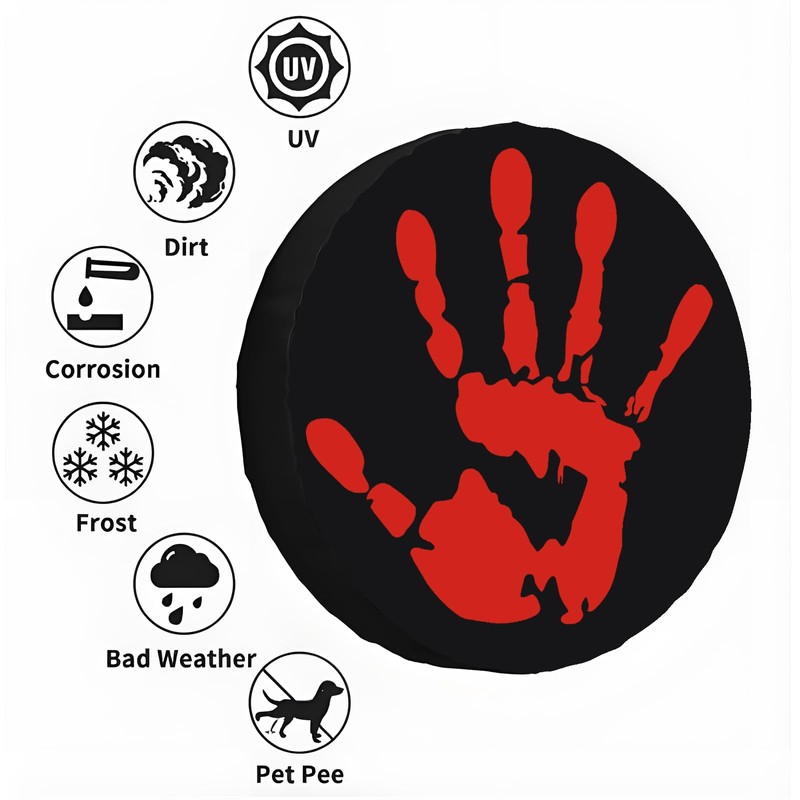 Wave Spare Tire Cover, Wave Wheel Cover PVC Leather Waterproof