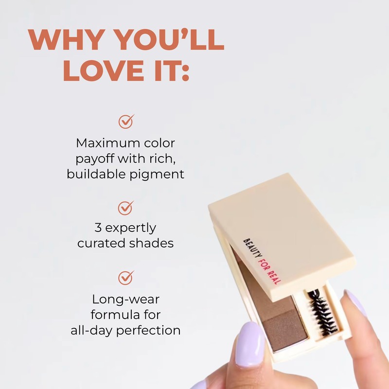 Beauty For Real Brow Max Ombre Brow Powder, Deep -