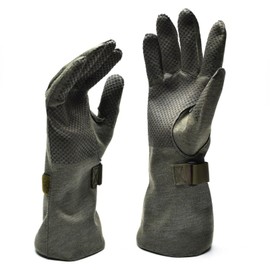 Original German Nomex pilot gloves with gripper grey issue