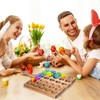 Okllen 30 Holes Reversible Wooden Deviled Egg Platter with Handle,