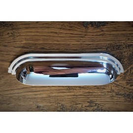 Sets of 6 Cup Handles for Kitchen cabinets & Bedroom Furniture, Cupboard Drawer & Door Polished Chrome Fittings by FFF - cc Size 96mm (96mm Between fixings)