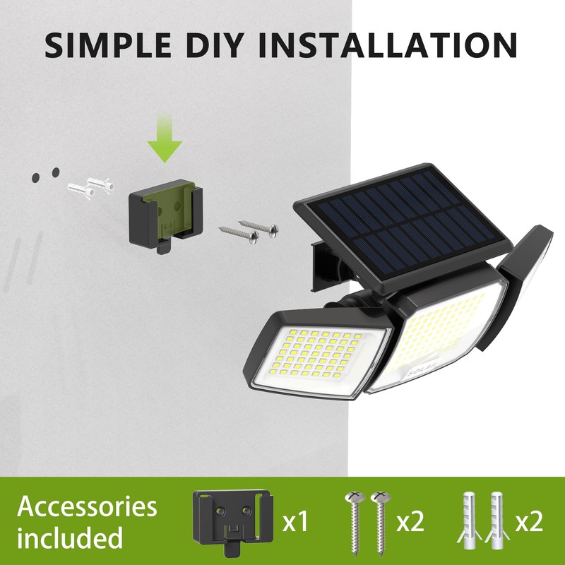 DAMINY Solar Security Light with Motion Sensor,Super Bright LED,Solar-Motion Lights