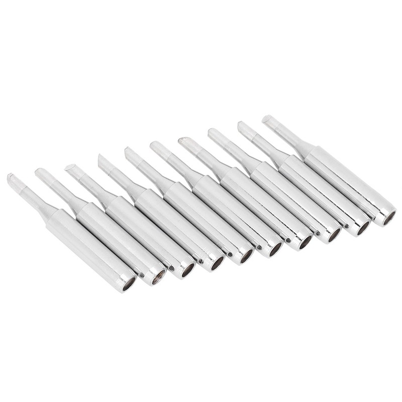 10Pcs Solder Iron Tip Brass Internal Heating Lead Free Soldering