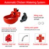12 Pcs Horizontal Chicken Waterer Nipples with Cups, Leak Proof