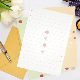 KSIWRE 48 PCS Stationary Letter and Envelopes,Cute Animal Style Letter Writing Kit,Kawaii Stationery Paper Set