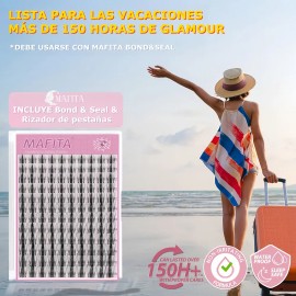 Kit Extensiones De Pestañas Mink Manga Raíces Invisibles, Curvatura D, 8-18mm Longitudes Mixtas Con Adhesivo, Sellador Y Rizador Volumen Natural & Duradero Fairy Anime Manga