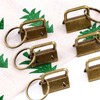 Swpeet 45Pcs Bronze 1 Inch Key Fob Hardware with Key