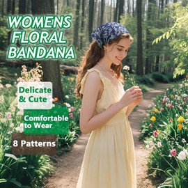 GHTIYLP Cotton Bandana Headband for Women and Men Large Head Scarf Coverings 27 x 27 inch Hair Scarf (Ocean Breeze)