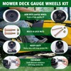 CheeMuii 4 Pack Mower Deck Gauge Wheels Kit 2 Pcs
