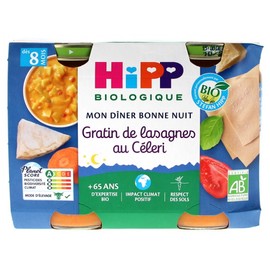 HiPP My Good Night Dinner Celery Lasagna Gratin from 8 Months Organic 2 Jars