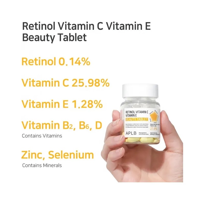 Tabletas Aplb Retinol Vitamina Antiedad Piezas Rostro