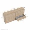 Tvilum 6 Drawer Double Dresser, Jackson Hickory